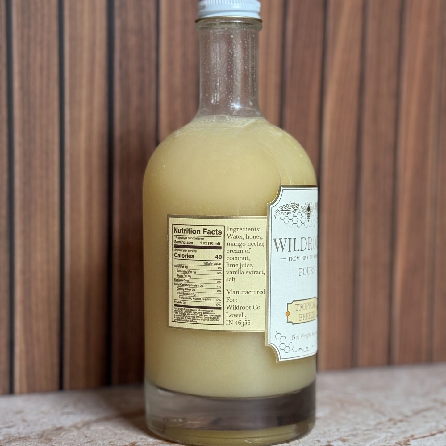 Wildroot Pours - Tropical Breeze | Honey-Based Cocktail Syrup | 16.9oz