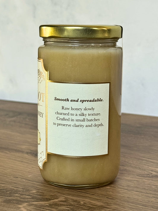 Description on Jar of Wildroot Creamed Honey