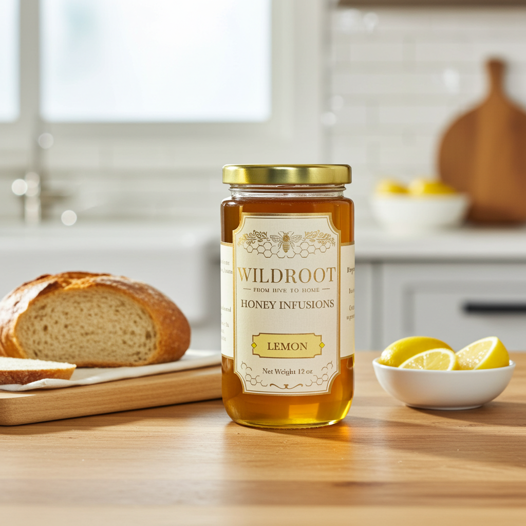 Wildroot Honey - Lemon Infused Raw Honey | 12oz