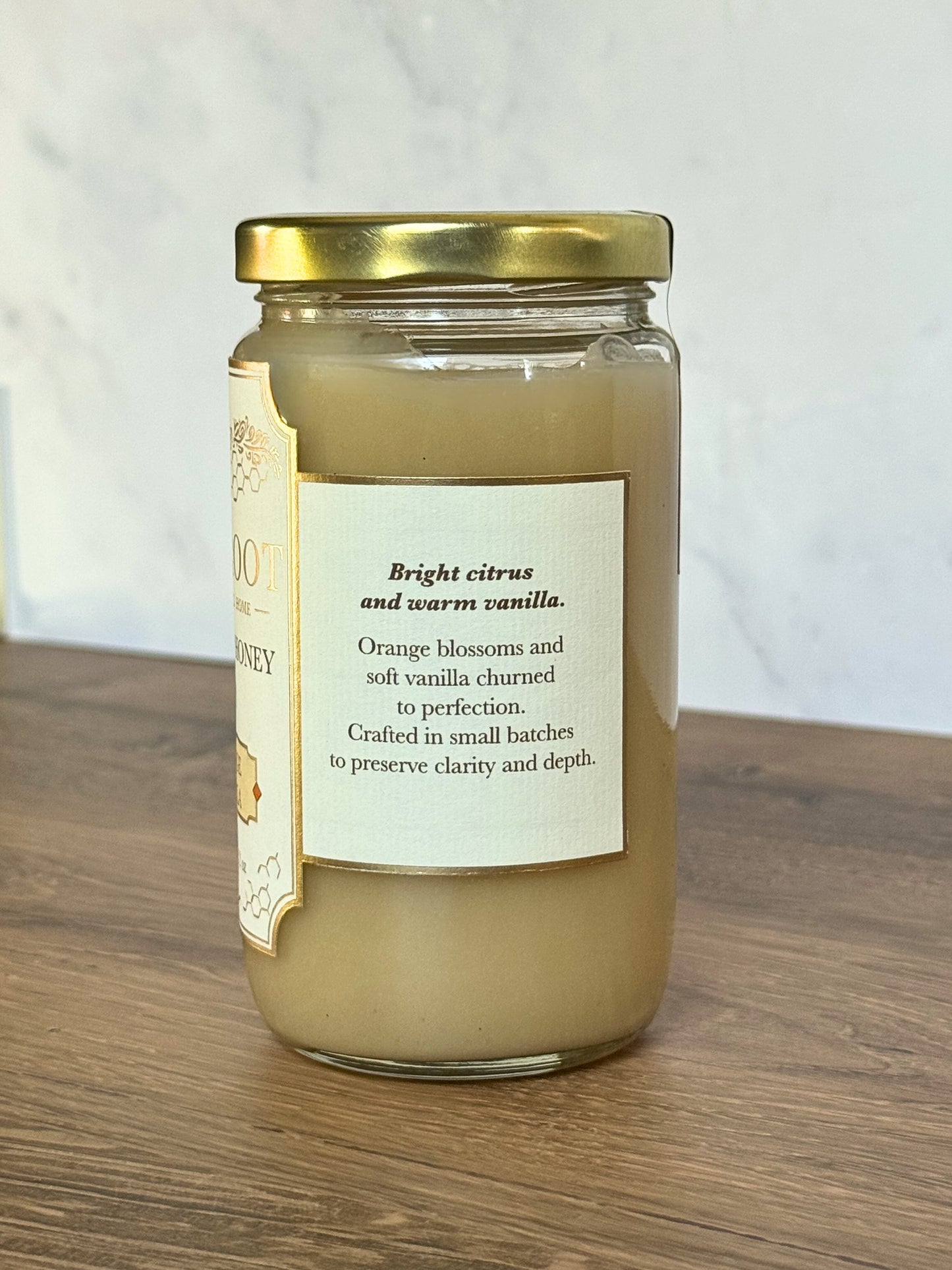 Jar of Wildroot Orange Vanilla Creamed Honey