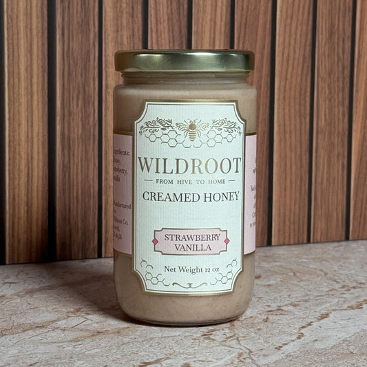 Wildroot Honey - Strawberry Vanilla Creamed Honey | 12oz