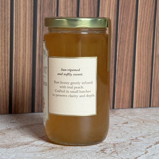 Wildroot Honey - Peach Infused Raw Honey | 12oz