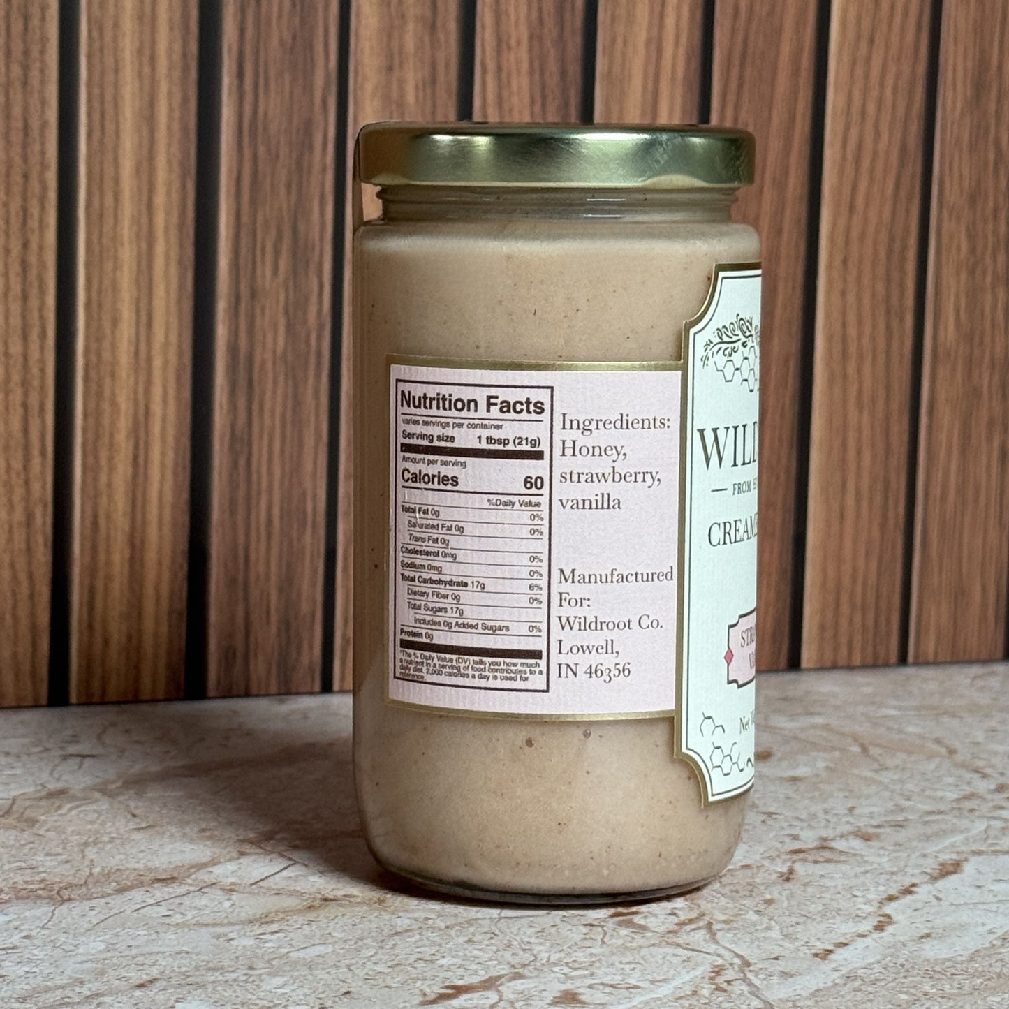 Wildroot Honey - Strawberry Vanilla Creamed Honey | 12oz
